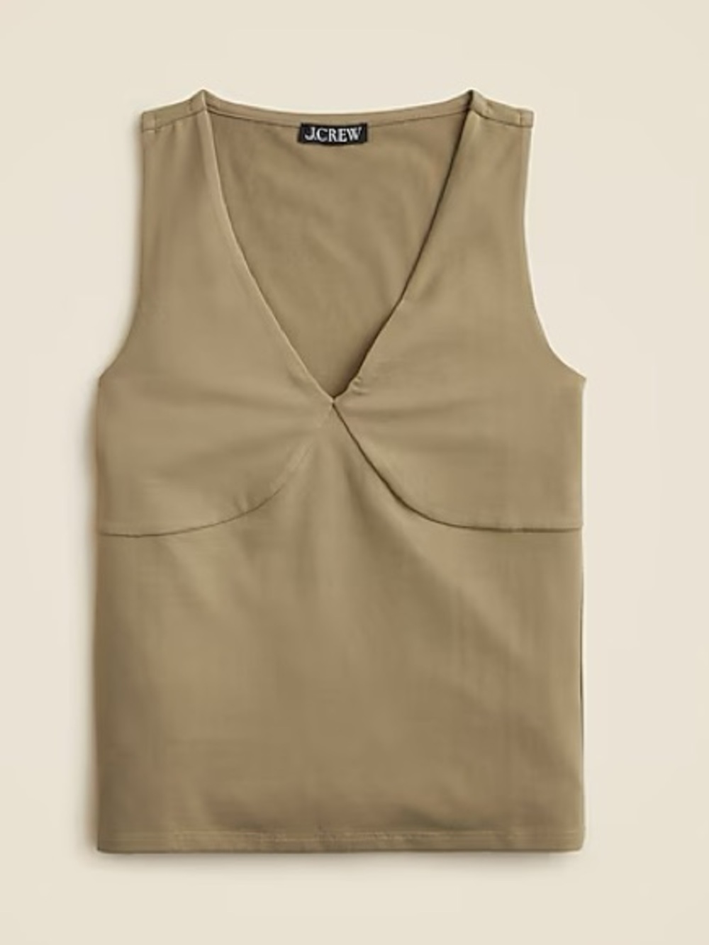 NWT j crew olive green tank top summer top v neck